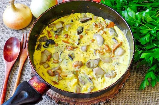 Омлет с грибами – бюджетно, сытно, вкусно!